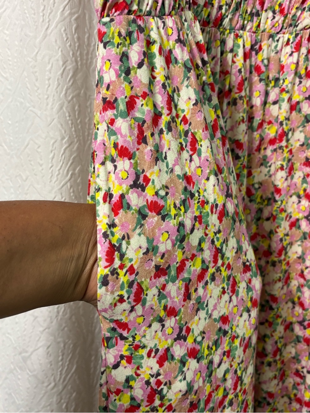 EUC Boden Pink Floral Maxi Dress with Keyhole Neck And Pockets Size 16/18R - Picture 6 of 14